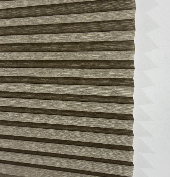 Plicell Walnut 03 - 20 mm Ahşap Dokulu Güneşlik Plise Perde