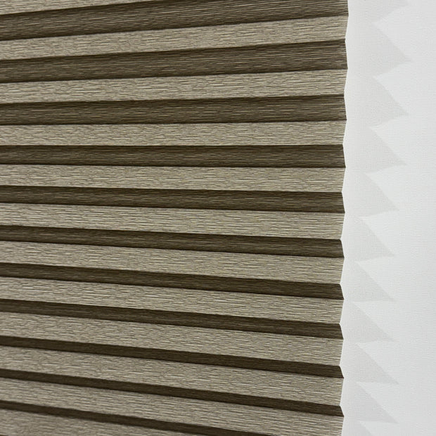 Plicell Walnut 03 - 20 mm Ahşap Dokulu Güneşlik Plise Perde