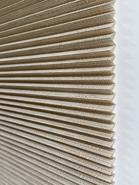 Plicell Straw 01 - 14 mm Hasır Dokulu Güneşlik Plise Perde