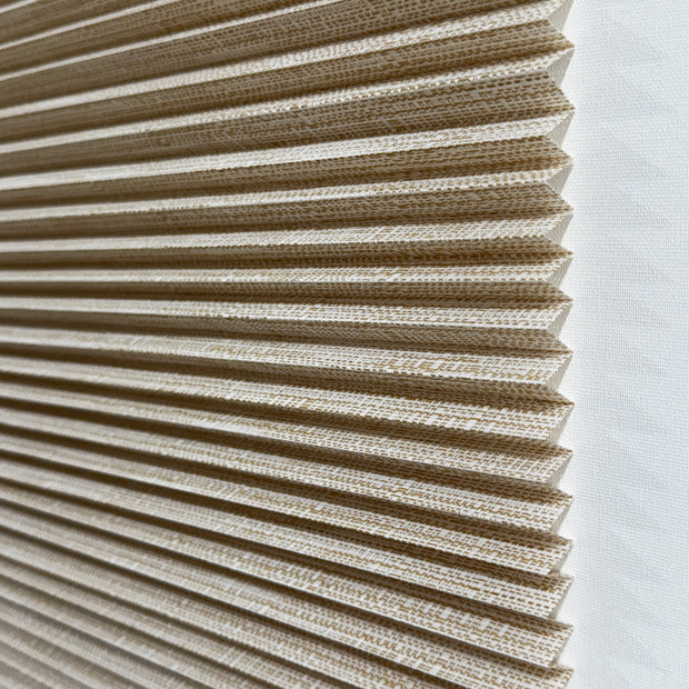 Plicell Straw 01 - 14 mm Hasır Dokulu Güneşlik Plise Perde