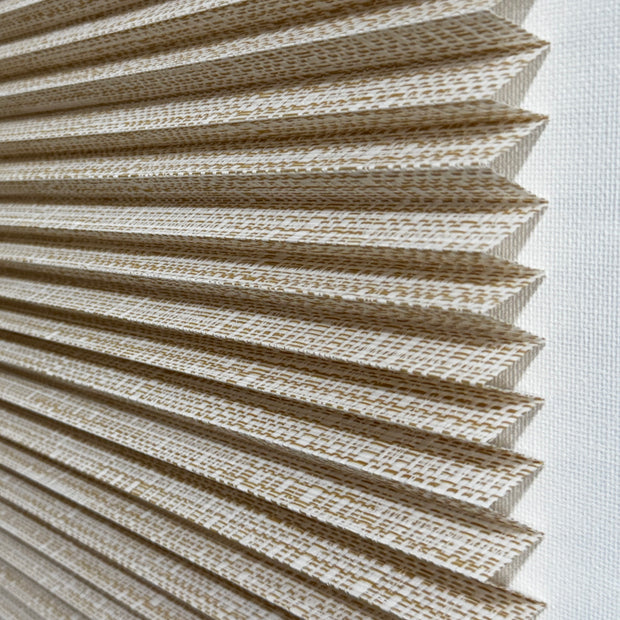 Plicell Straw 01 - 14 mm Hasır Dokulu Güneşlik Plise Perde