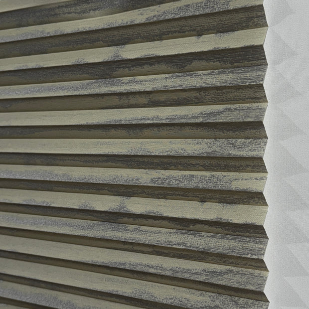 Plicell Mahogany 03 - 20 mm Ahşap Desenli Güneşlik Plise Perde