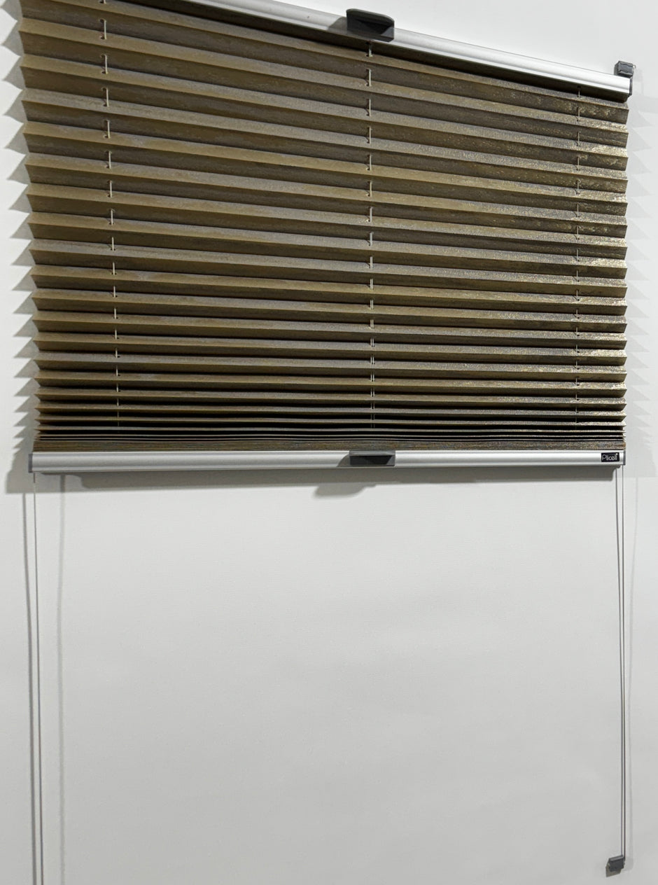 Plicell Mahogany 04 - 20 mm Ahşap Desenli Güneşlik Plise Perde